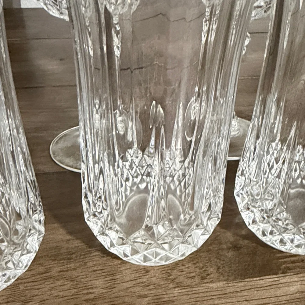 Vintage Cristal d’Arques France 24% Lead Crystal Glasses with Gold Rim – Set of - Picture 3 of 11